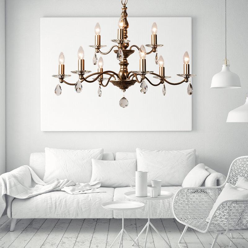 9/12/15 Lights Ceiling Light Country Candle Metal Chandelier - Rebooters