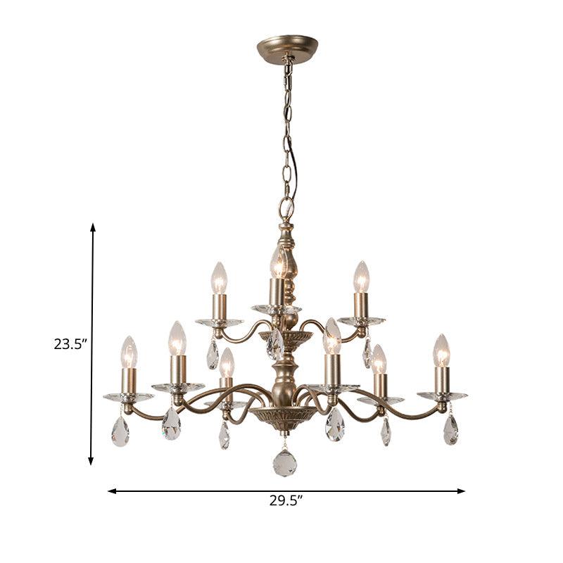 9/12/15 Lights Ceiling Light Country Candle Metal Chandelier - Rebooters