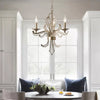 Crystal Candle Chandelier Lamp Modern 3/6 Bulbs Gold Pendant - Rebooters