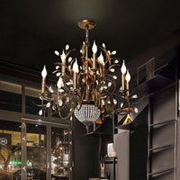 9 Bulbs Branch Ceiling Chandelier Contemporary Metal Fixture - Rebooters