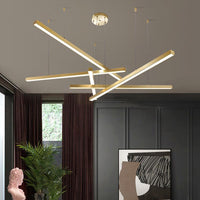 Bar-Shaped Chandelier Lighting Simplicity Metal LED Light - Rebooters
