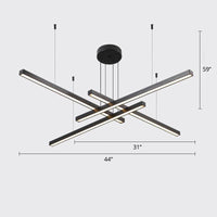 Bar-Shaped Chandelier Lighting Simplicity Metal LED Light - Rebooters