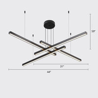 Bar-Shaped Chandelier Lighting Simplicity Metal LED Light - Rebooters