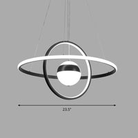 Ball and Ring Shaped Chandelier Minimalistic Acrylic Light - Rebooters