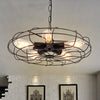 5-Light Cage Hanging Lamp Industrial Iron Chandelier - Rebooters