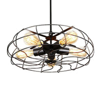 5-Light Cage Hanging Lamp Industrial Iron Chandelier - Rebooters