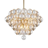 23.5"/33.5" Wide Bubble Chandelier Lamp Modernism Crystal Beige LED - Rebooters