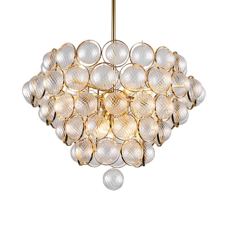 23.5"/33.5" Wide Bubble Chandelier Lamp Modernism Crystal Beige LED - Rebooters
