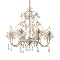 8 Bulbs Gourd Ceiling Chandelier Traditional Clear Crystal Fixture - Rebooters