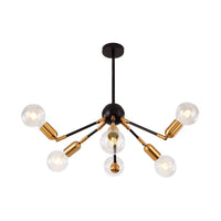 Abstract Metal Chandelier Lighting Modernist Multi Lights Gold Ceiling Lamp - Rebooters