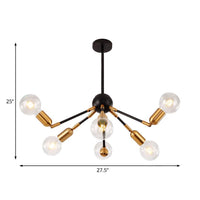 Abstract Metal Chandelier Lighting Modernist Multi Lights Gold Ceiling Lamp - Rebooters