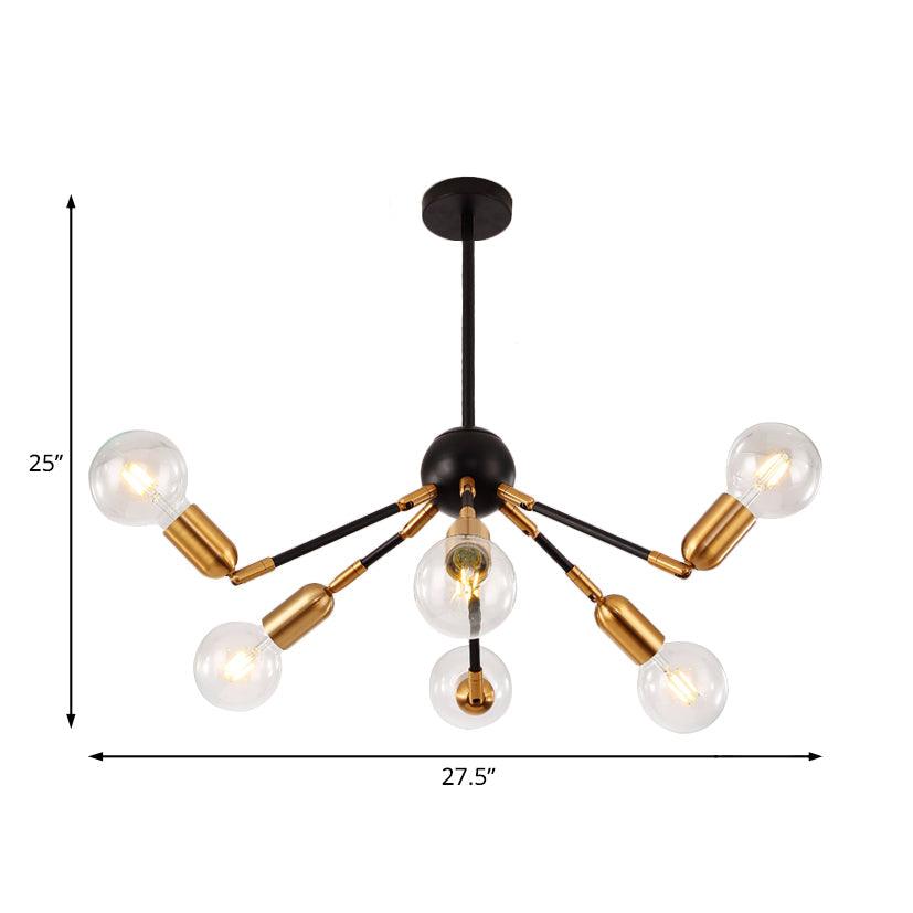 Abstract Metal Chandelier Lighting Modernist Multi Lights Gold Ceiling Lamp - Rebooters