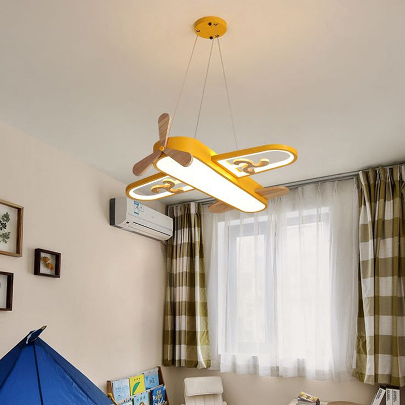 Childrens Plane Shaped Hanging Lamp Acrylic LED Pendant Light - Rebooters