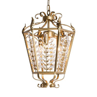 3 Lights Hexagonal Pendant Lighting Rustic Gold Chandelier - Rebooters