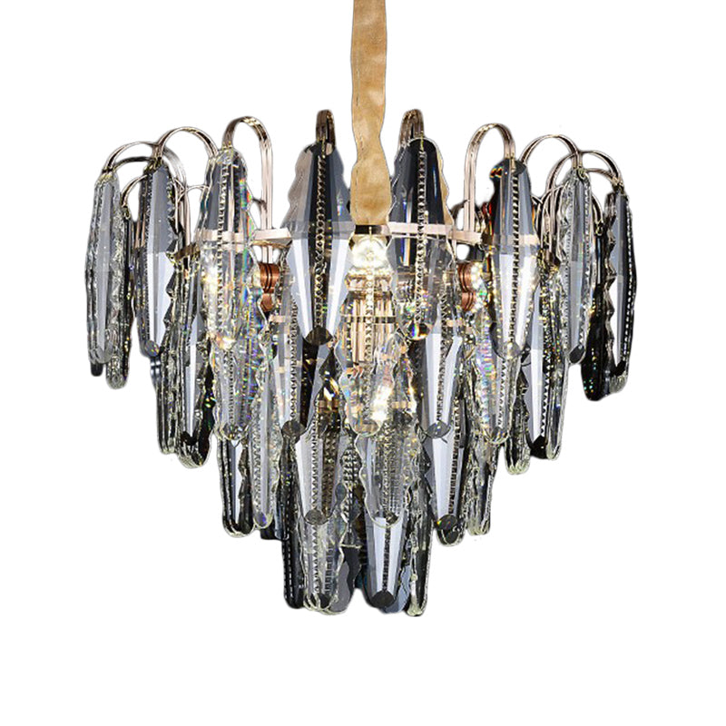 Willow Shape Bedroom Chandelier Clear Crystal Multi Lights - Rebooters