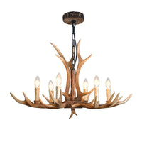 4/6/8 Lights Chandelier Lighting Fixture Rustic Candle Resin - Rebooters