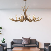 4/6/8 Lights Chandelier Lighting Fixture Rustic Candle Resin - Rebooters