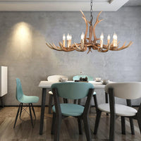 4/6/8 Lights Chandelier Lighting Fixture Rustic Candle Resin - Rebooters