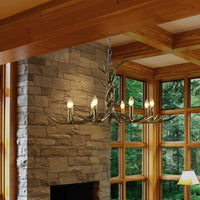 6/8/10-Light Chandelier Light Rustic Study Pendant Brass - Rebooters