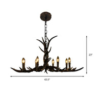 6/8/10-Light Chandelier Light Rustic Study Pendant Brass - Rebooters