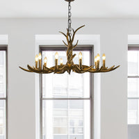 6/8/10-Light Chandelier Light Rustic Study Pendant Brass - Rebooters