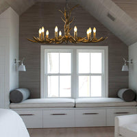 6/8/10-Light Chandelier Light Rustic Study Pendant Brass - Rebooters