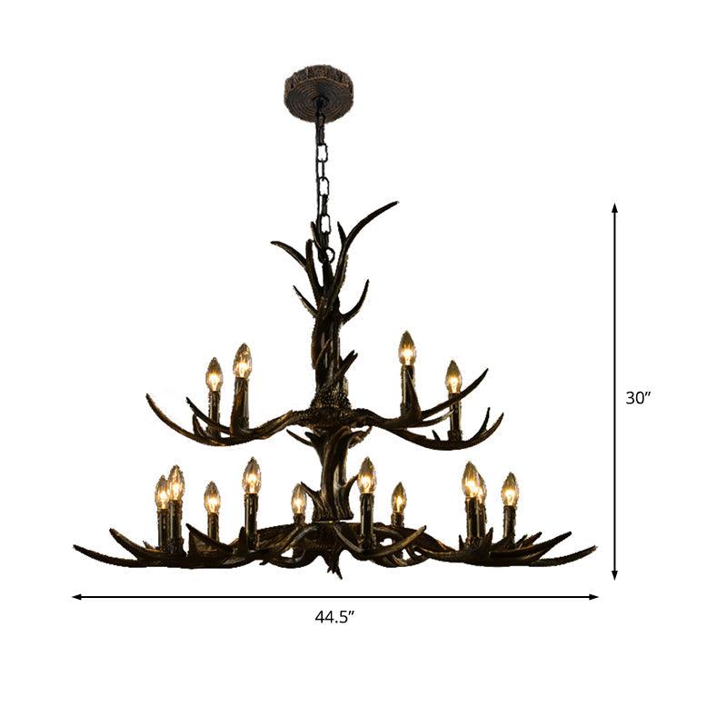 6/8/10-Light Chandelier Light Rustic Study Pendant Brass - Rebooters