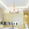 White Candle Shape Pendant Chandelier Rustic Resin 4/6/8-Head Ceiling Light - Rebooters