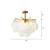 Seedy Glass Disc Ceiling Chandelier Modern Gold Finish Light - Rebooters