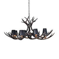 Black 3/6/8 Lights Chandelier Rustic Resin Pendant Lamp - Rebooters