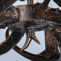 Black 3/6/8 Lights Chandelier Rustic Resin Pendant Lamp - Rebooters