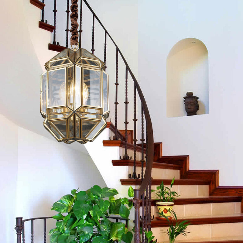 Brass Candle Chandelier Lamp Modernism Metal 3 Heads Fixture - Rebooters