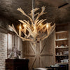 Candle Dining Room Hanging Lamp Traditional Resin 5 Bulbs Chandelier - Rebooters