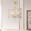 Gold Cylinder Chandelier Lighting Nordic Crystal 4 Bulbs Ceiling Light - Rebooters