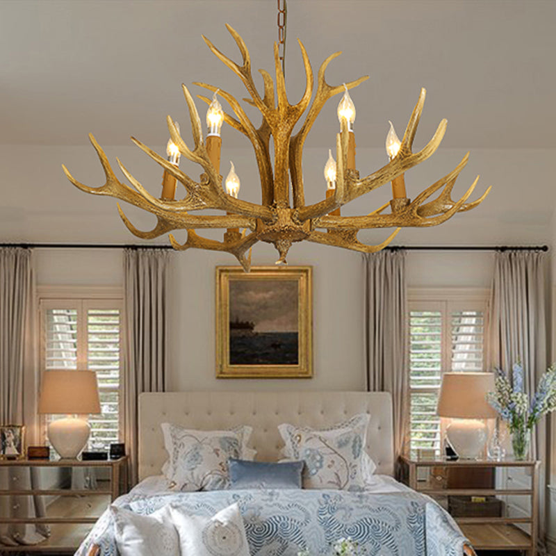 Deer Antler Resin Pendant Lighting Traditional Chandelier - Rebooters