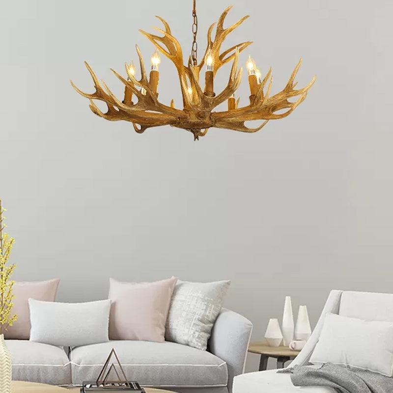 Deer Antler Resin Pendant Lighting Traditional Chandelier - Rebooters