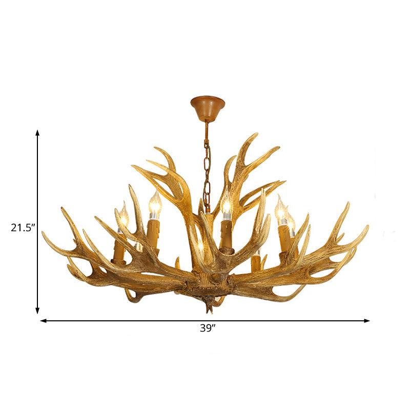 Deer Antler Resin Pendant Lighting Traditional Chandelier - Rebooters