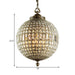 Traditional Orb Hanging Lamp 3 Bulbs Crystal Chandelier - Rebooters