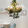 Candle Living Room Hanging Lamp Rustic Resin Chandelier Light - Rebooters