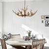 Brown 8 Lights Chandelier Lighting Rural Resin Candelabra Pendant Lamp - Rebooters