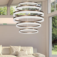 Acrylic Round Chandelier Light Contemporary 4/5/6-Head Pendant - Rebooters