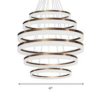 Acrylic Round Chandelier Light Contemporary 4/5/6-Head Pendant - Rebooters