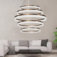 Acrylic Round Chandelier Light Contemporary 4/5/6-Head Pendant - Rebooters