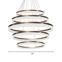 Acrylic Round Chandelier Light Contemporary 4/5/6-Head Pendant - Rebooters