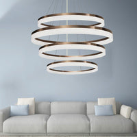 Acrylic Round Chandelier Light Contemporary 4/5/6-Head Pendant - Rebooters