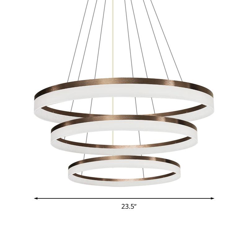 Acrylic Round Chandelier Light Contemporary 4/5/6-Head Pendant - Rebooters