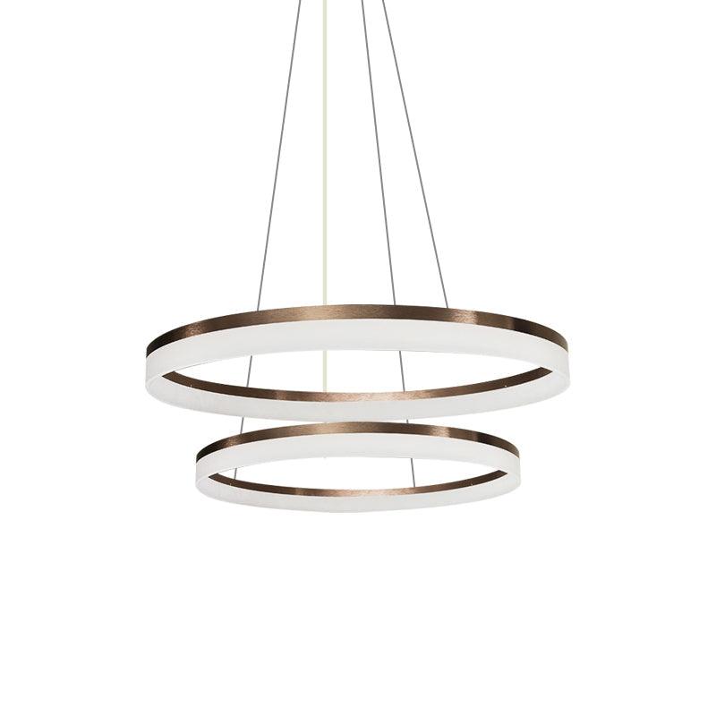 Acrylic Round Chandelier Light Contemporary 4/5/6-Head Pendant - Rebooters