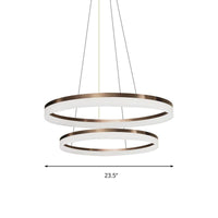 Acrylic Round Chandelier Light Contemporary 4/5/6-Head Pendant - Rebooters