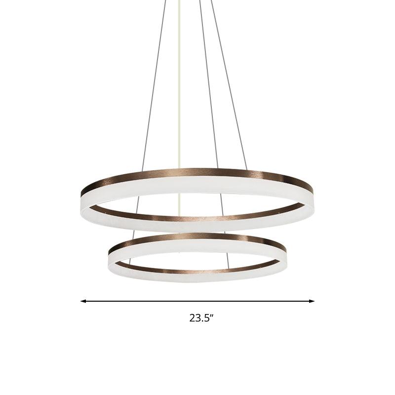 Acrylic Round Chandelier Light Contemporary 4/5/6-Head Pendant - Rebooters