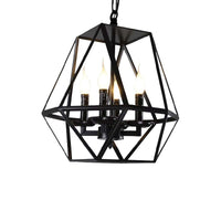 Black 4 Heads Ceiling Light Fixture Retro Industrial Lamp - Rebooters